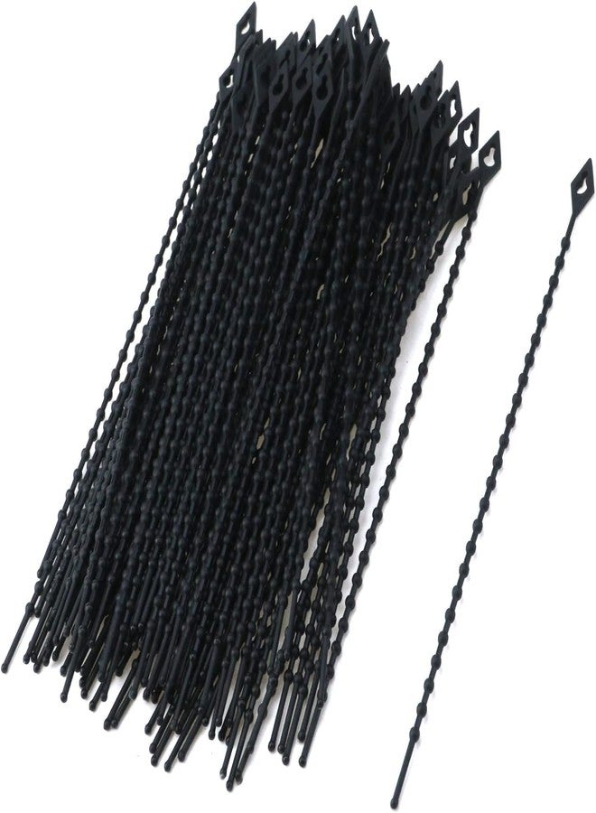 MJ Talk Tools® Reusable Flexible and Easy Delock Beaded Relesable Cable Ties Black Cable Ties 100 Pack - Image 1